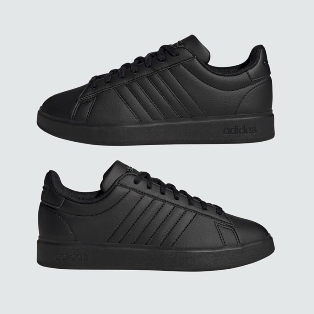 Size 11 Adidas Grand Court 2.0 Men’s Shoes Triple Black in Excellent Condition